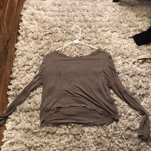 Brown crop top
